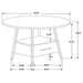 Arunda Yukon - Round Counter Height Dining Table With Pedestal Base And Built In Drawer - Oak Furniture Max