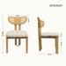 Striped Upholstered Rattan Back Dining Chairs (Set of 2) Home Essentials