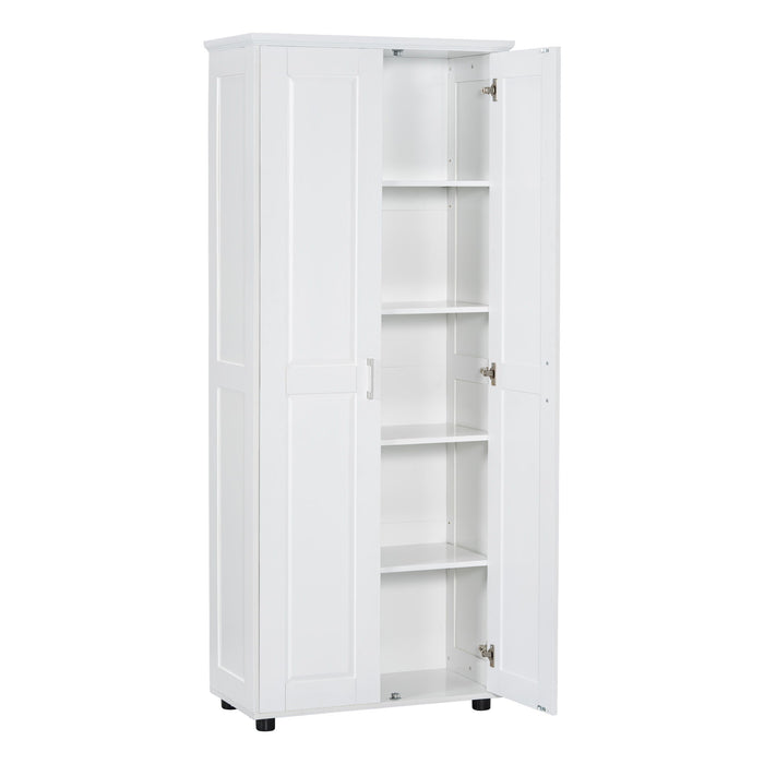 Storage Cabinet With Adjustable Shelves, 2 Doors, Rectangle Design For Bathroom Hearth and Haven