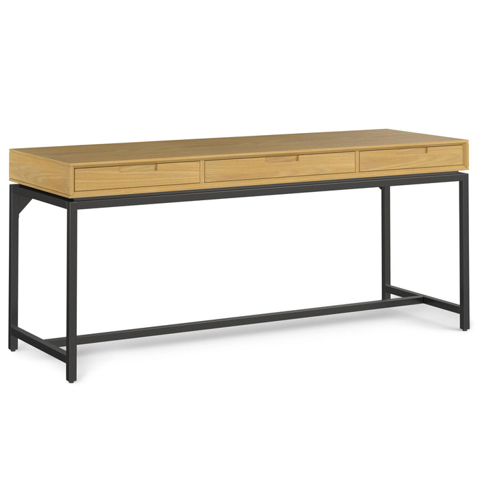 Banting - Mid Century Wide Desk - Oak Veneer