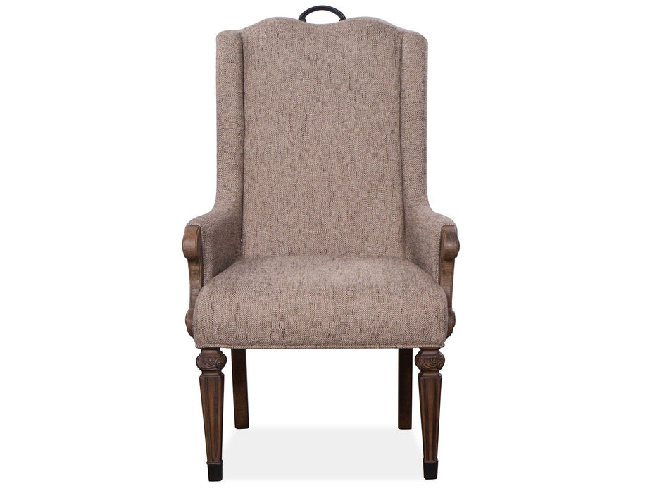Durango - Wood Upholstered Host Arm Chair (Set of 2) - Willadeene Brown Magnussen Furniture