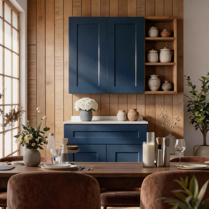 Shaker Wall Cabinet With Soft Close Hinges, Adjustable Shelves, Double Door Home Essentials