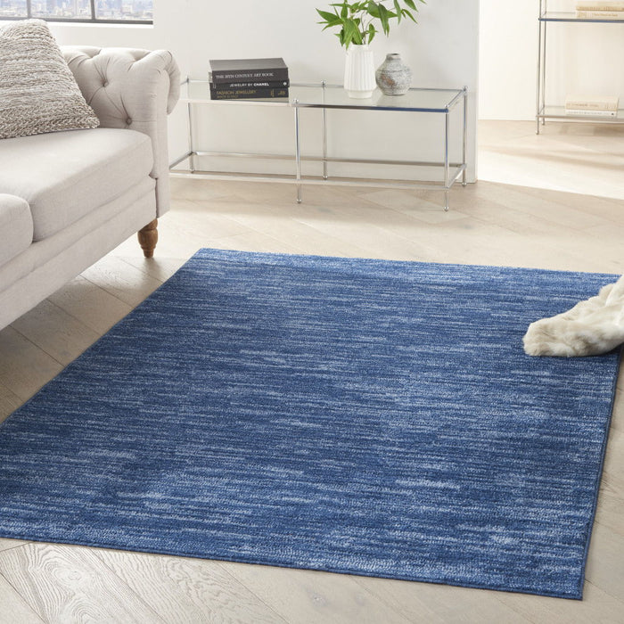 5' X 8' Power Loom Area Rug - Navy Blue