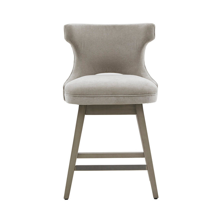 360 Degree Swivel Counter Stool With Silver Detailing
