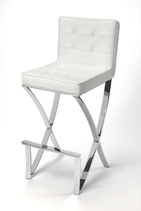 Iron Bar Chair - Off - White / Silver