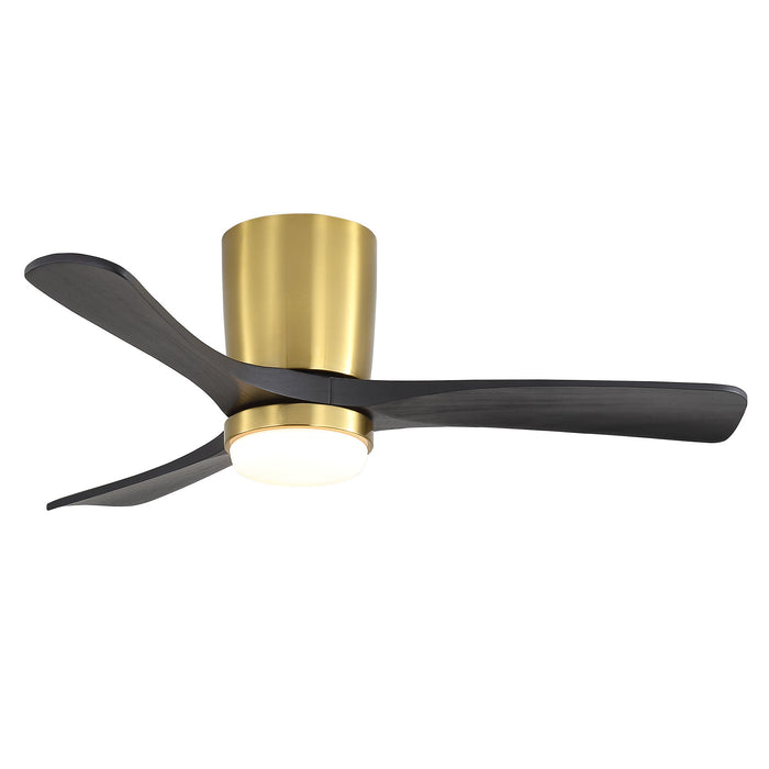 42" Ceiling Fan With Dimmable LED Light, DC Reversible Motor, 6 Speed Adjustable For Living Room - Gold / Black Daily Nest