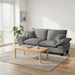 2 Seater Modular Loveseat With Curved Armrests Home Essentials