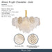 Michael Amini Lighting - Almara 9-Light Frosted Glass Chandelier - Frost / Gold Michael Amini