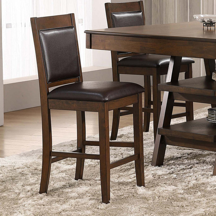 Dewey - Upholstered Counter Chair (Set of 2) - Walnut Furniture Max