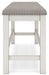 Robbinsdale - Dbl Counter Height Upholstered Dining Bench - Antique White Signature Design by Ashley®