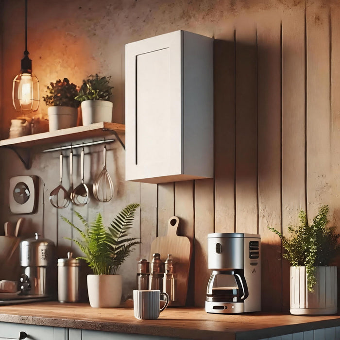 Shaker Wall Cabinet With 2 Adjustable Shelves Home Essentials
