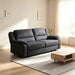 2 Seat Manual Reclining Loveseat With 150° Recline & Footrest - Black Home Essentials