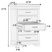 1 Piece Chest With Unique Drawers - Gray Home Essentials