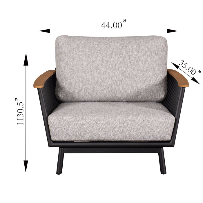 Chair With Armrests - Black / Black Multi Home Essentials