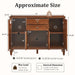 Sideboard Buffet Cabinet With 4 Doors And 2 Drawers, Console For Kitchen Home Essentials