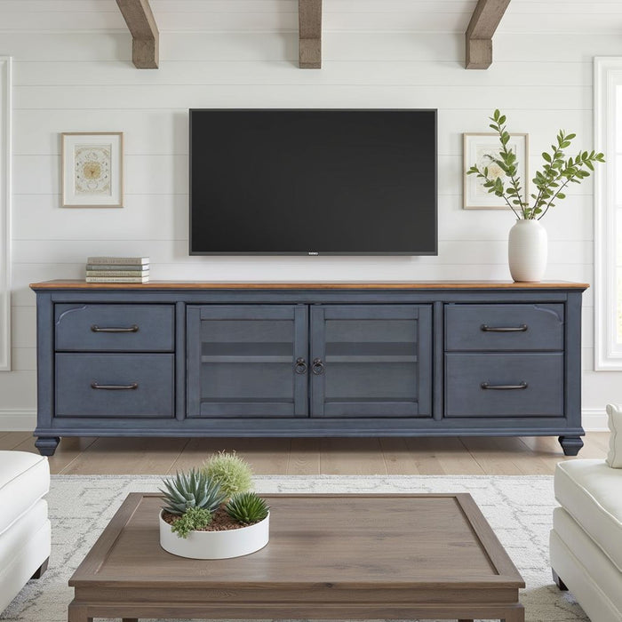 TV Stand For TVs Up To 90" - Blue Home Essentials
