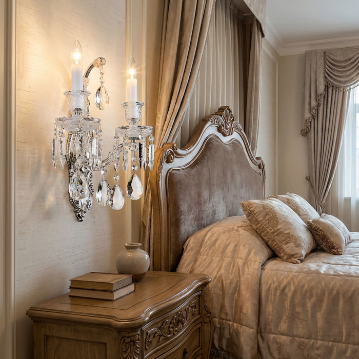 Michael Amini Lighting - Chambord Crystal Wall Sconce - Clear Michael Amini