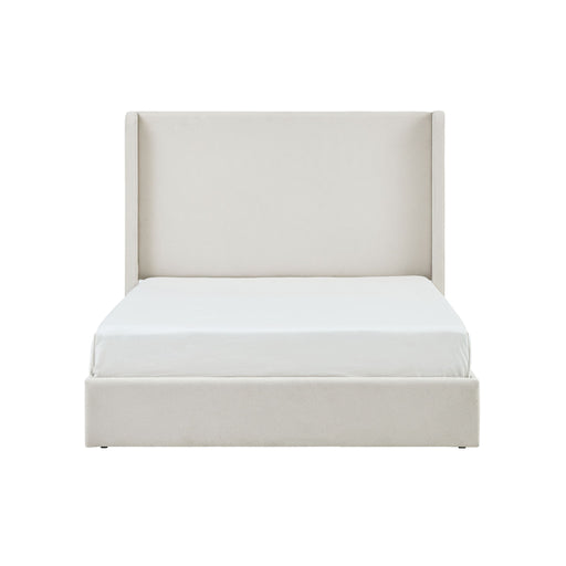 Carmen - King Size Upholstered Wingback Bed - Ivory House & Home Furniture