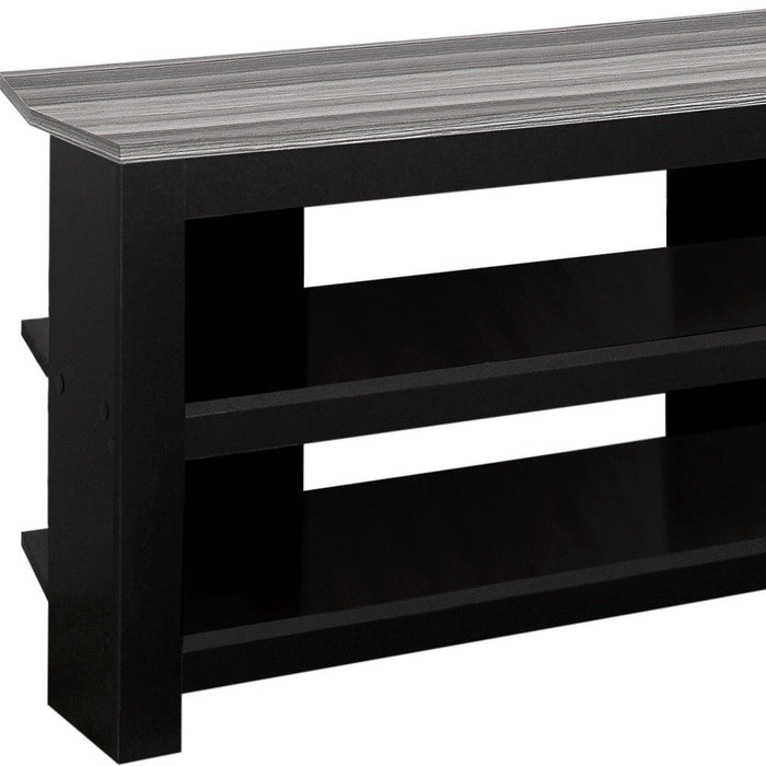 Open Shelving, TV Stand - Black / Gray