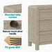 3 Drawer Chest Of Drawers With Soft Close Glides Rounded Corners Handles - Natural Home Essentials