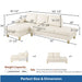 L - Shaped Sectional Sofa With Chaise & Ottoman Home Essentials