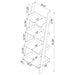 Cimarron - Ladder Bookcase With 4 Shelves - Clear Furniture Max