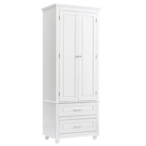 Tall Storage Cabinet With 2 Drawers For Bathroom Hearth and Haven