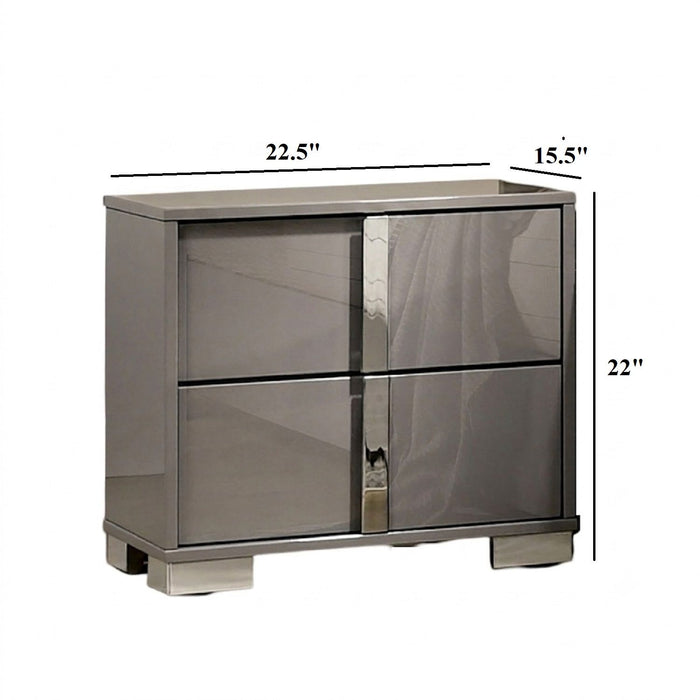 Nightstand With Vertical Handles Home Essentials