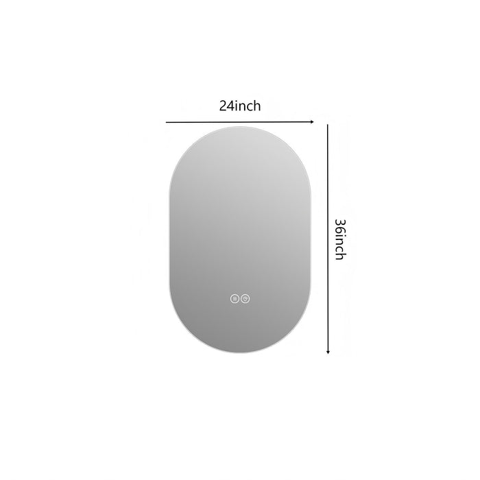 Smart Wall Mounted LED Touch Screen Mirror With Anti-Fog Function And Adjustable Lighting Daily Nest