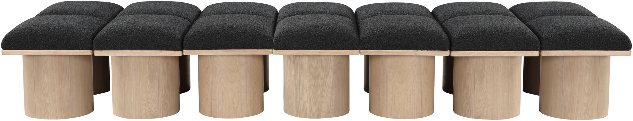 Pavilion - 14 Piece Modular Bench With Natural Base Meridian Furniture