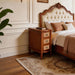 Narrow Side Table With 3 Drawers, Nightstand For Bedroom - Walnut Home Essentials
