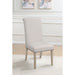 Upholstered Dining Chair With Rolled Edge Seat Back (Set of 2) - Beige Furniture Max