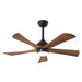5 Blades Ceiling Fan With Lights Remote Control - Matte Black Daily Nest