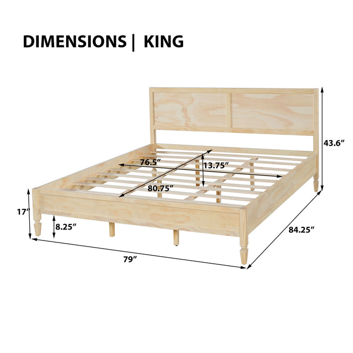 Classic Platform Bed Frame With Panel Headboard Artistry At Home