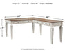 Realyn - Home Office L Shaped Desk - White / Brown Signature Design by Ashley®