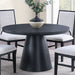 Round Dining Table With Cone Shaped Base - Black Home Essentials