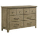 Pelton - 6 Drawer Dresser - Oak Furniture Max