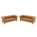 2 Piece Sofa Set With Rolled Armrests Home Essentials