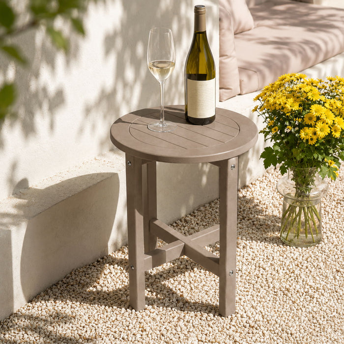 Round Outdoor Side Table Home Essentials