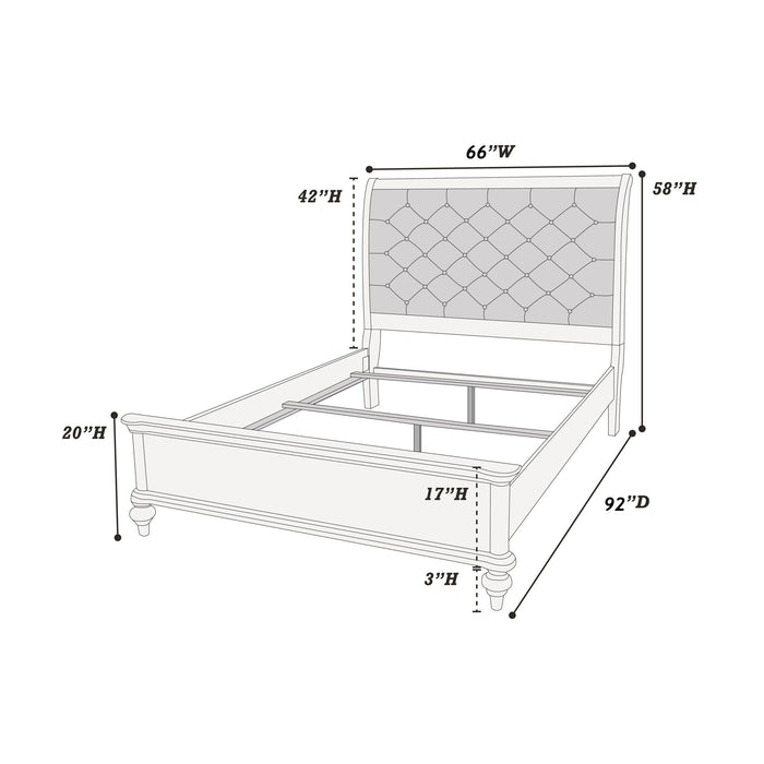 Tufted Headboard Bed Home Essentials