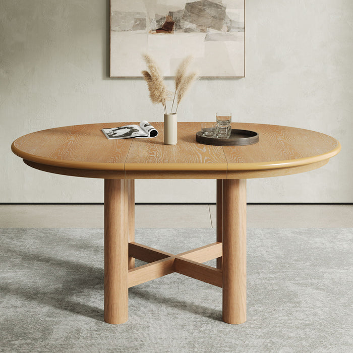Extendable Oval Dining Table With Leaf Hearth and Haven