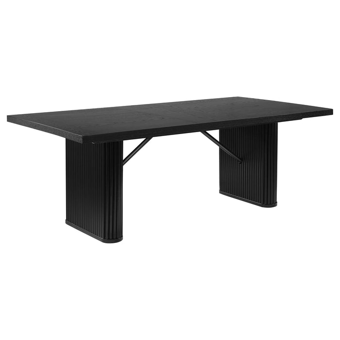 Houston - Rectangular Double Dining Table Top - Black