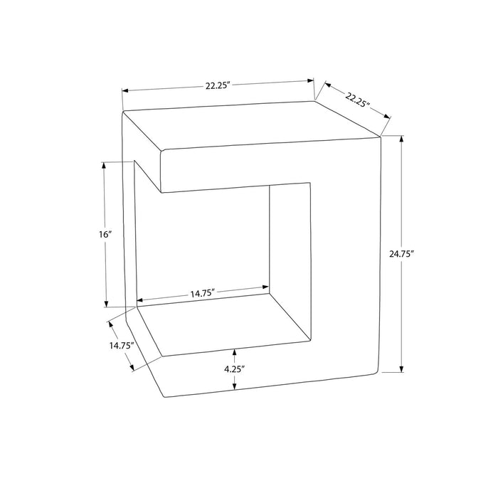 Contemporary Square Accent Table Indoor / Outdoor 8th Street