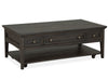 Westley Falls - Rectangular Cocktail Table With Casters - Graphite Magnussen Furniture