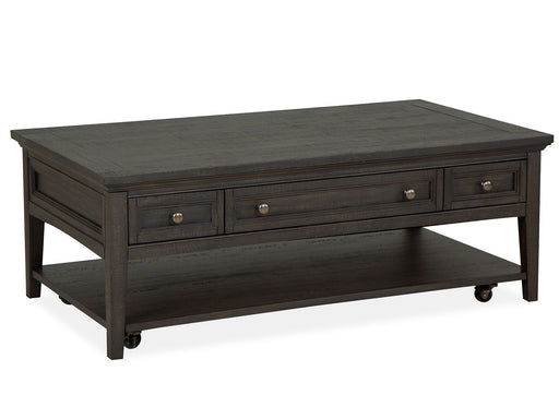 Westley Falls - Rectangular Cocktail Table With Casters - Graphite Magnussen Furniture