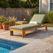 Outdoor Chaise Lounge With 5 Position Adjustable Backrest Noble House