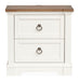Kingston - Drawer Nightstand - Whisper White And Cerused Nutmeg Magnussen Furniture