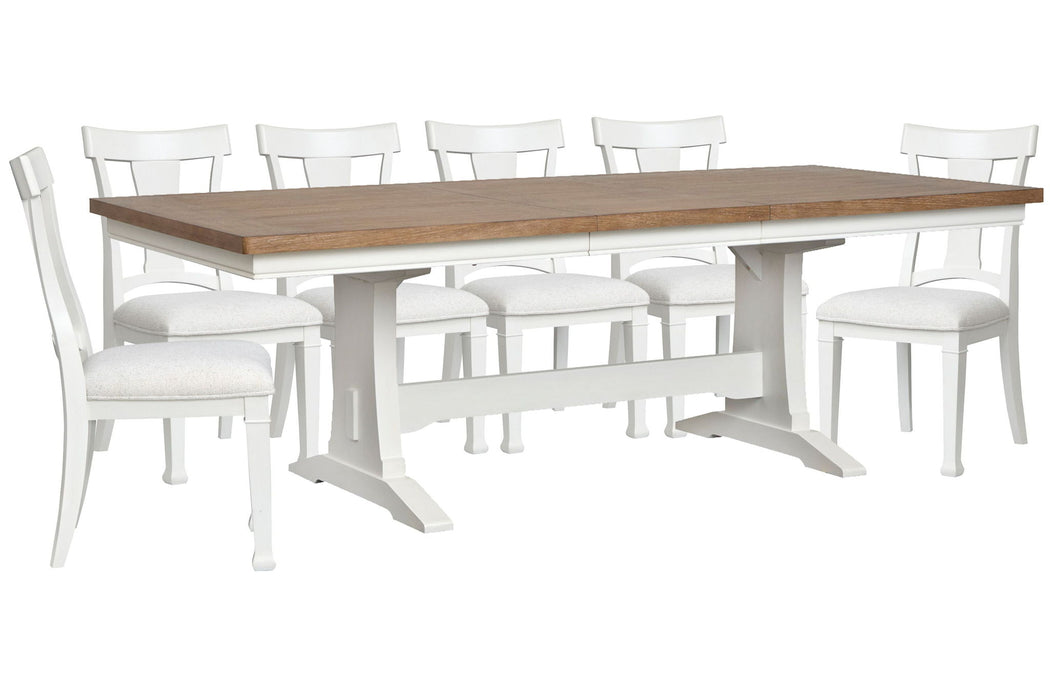 Kingston - Extendable Trestle Dining Table Set Magnussen Furniture