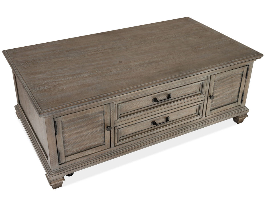 Lancaster - Lift Top Storage Cocktail Table (With Casters) - Dove Tail Gray Magnussen Furniture