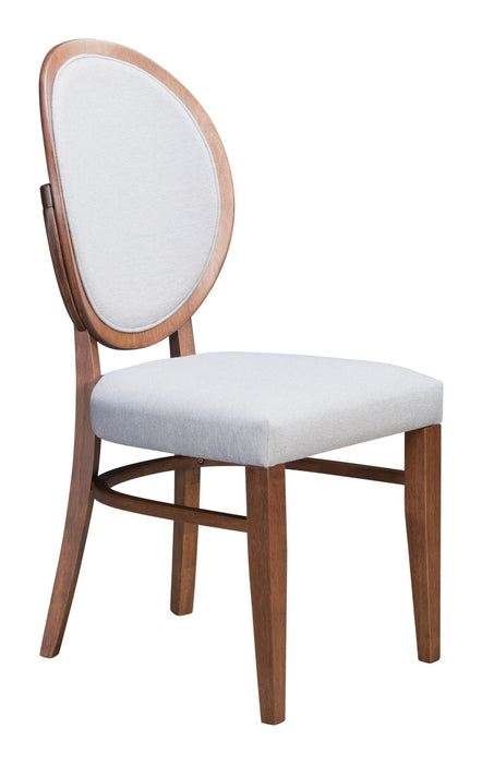 Regents - Dining Chair (Set of 2) - Walnut / Light Gray Zuo Modern